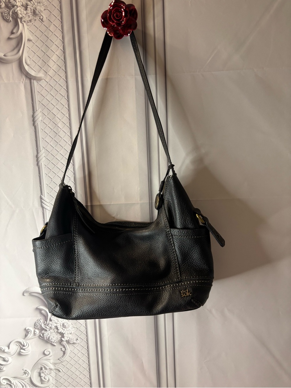 The Sak Kendra Pebble Leather Black Hobo